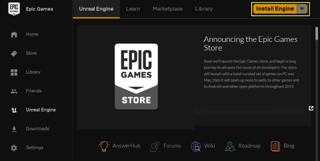 Epic Games launcher