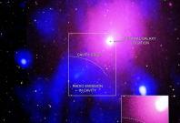 X-ray: Chandra: NASA/CXC/NRL/S. Giacintucci, et al., XMM-Newton: ESA/XMM-Newton; Radio: NCRA/TIFR/GMRT; Infrared: 2MASS/UMass/IPAC-Caltech/NASA/NSF X-ray: Chandra: NASA/CXC/NRL/S. Giacintucci, et al., XMM-Newton: ESA/XMM-Newton; Radio: NCRA/TIFR/GMRT; Infrared: 2MASS/UMass/IPAC-Caltech/NASA/NSF