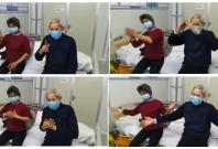 This old couple with hearing loss thanks Wuhan medics in a special way