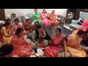 Indian women sing 'Corona bhag jao' bhajan