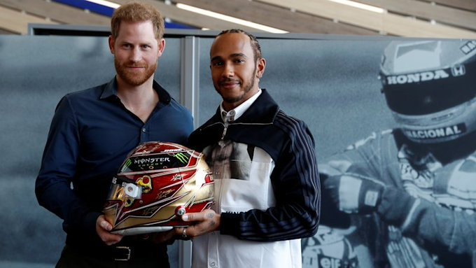 Prince Harry Lewis hamilton