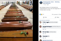 This picture showing many coffins kept in a hall is going viral. 