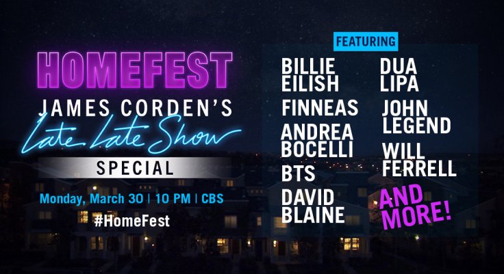 Homefest: James Corden’s Late Late Show Special 