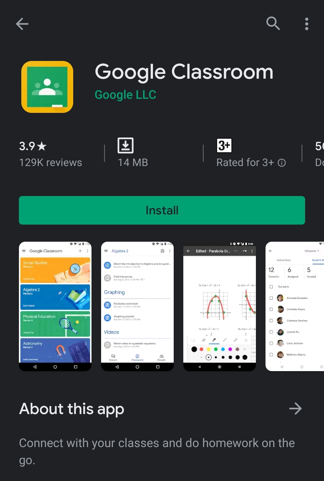 download the last version for android Google Classroom