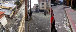 These photos shared online with the message, "Italians are throwing money on the streets" goes viral; Here's the truth