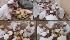Screenshots from an old video of young Muslim men belonging to Bohra community