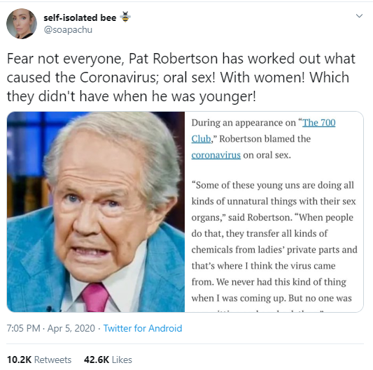 pat robertson tweet pat robertson tweet
