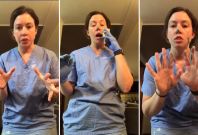 Michigan nurse demonstrates how easily germs can spread when you use gloves