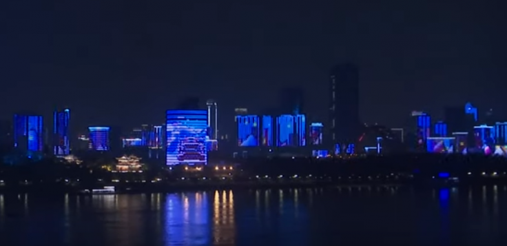 Wuhan's light show after lockdown lift