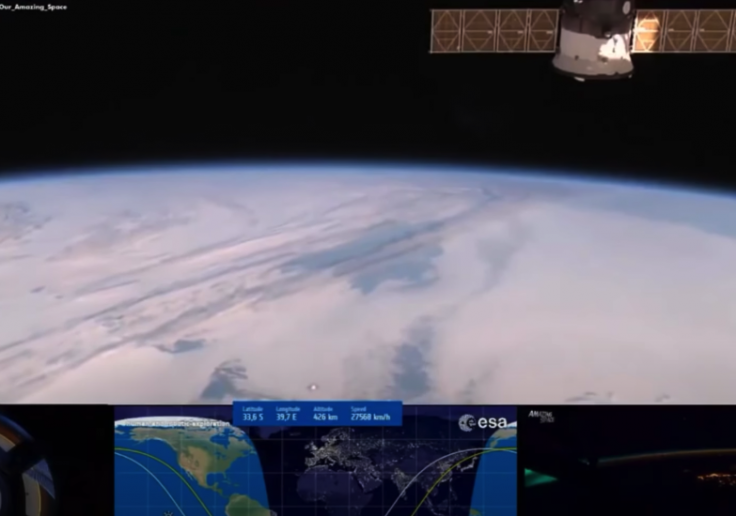 UFO disk above Earth UFO disk above Earth