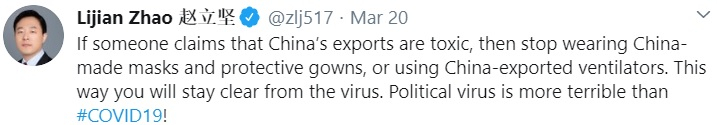 Zhao Lijian tweet Zhao Lijian tweet