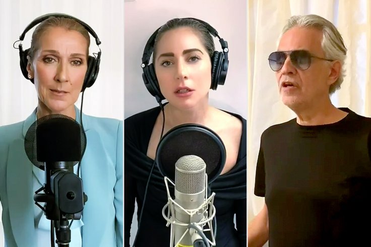 Céline Dion, Lady Gaga, Andrea Bocelli