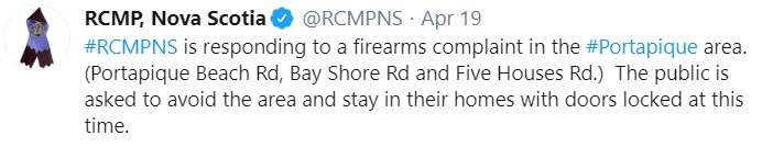 RCMP, Nova Scotia Tweet RCMP, Nova Scotia Tweet
