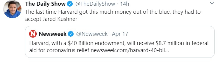 The Daily Show tweet