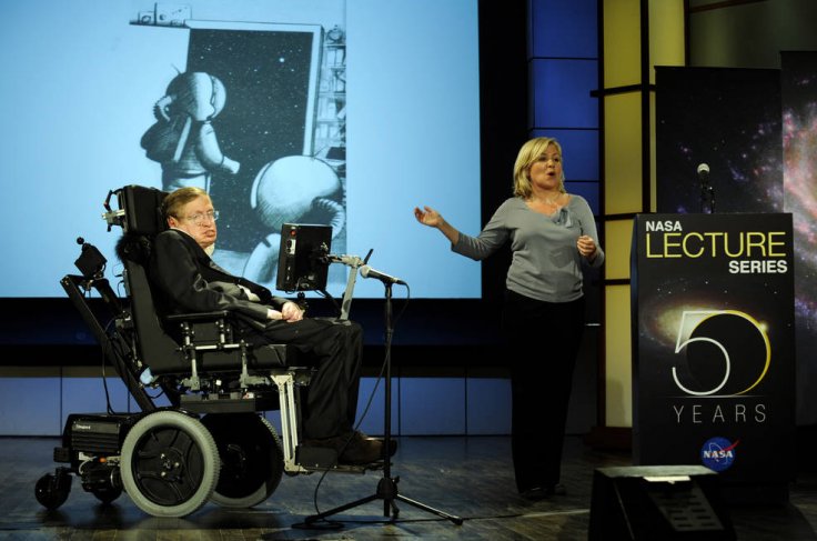 Lucy with Stephen Hawking