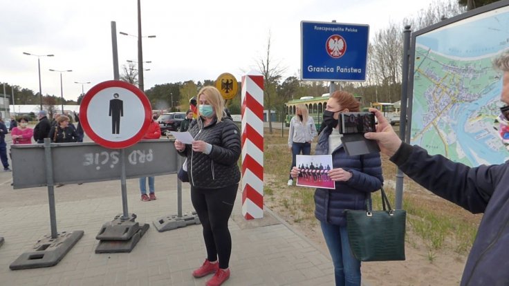 Polish-German border protest