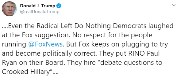 Donald Trump's Tweet Donald Trump's Tweet