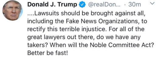 Donald Trump's Tweet Donald Trump's Tweet
