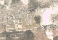 satellite image of military parade preparations 