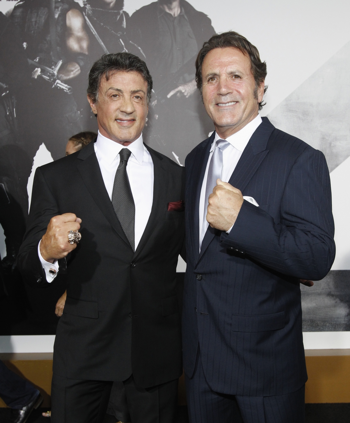 Sylvester Stallone and  Frank Stallone.