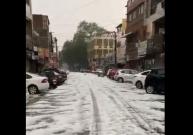 hailstorm in Delhi