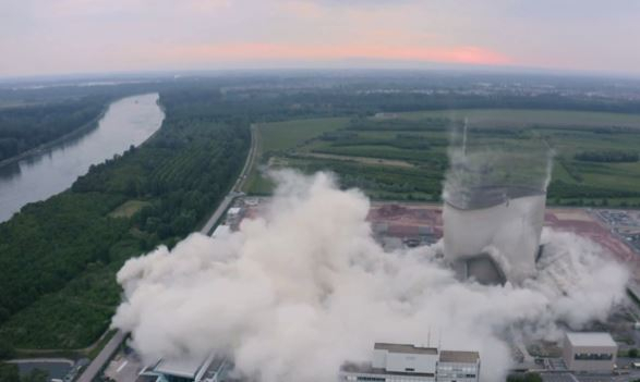 Cooling towers of nuclear plant demolished Cooling towers of nuclear plant demolished