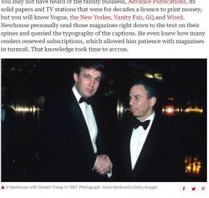 DOnald Trump with SI Newhouse DOnald Trump with SI Newhouse