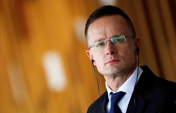 Hungarian Foreign Minister Peter Szijjarto attends a news conference at the Itamaraty Palace in Brasilia Hungarian Foreign Minister Peter Szijjarto attends a news conference at the Itamaraty Palace in Brasilia