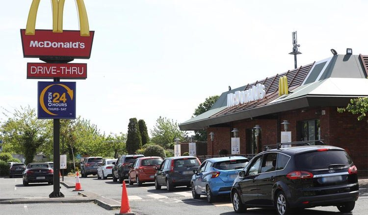 Dozens of cars spotted at McDonald's drive-through