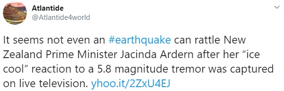 Jacinda Ardern earthquake