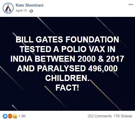Bill Gates Polio vaccine 