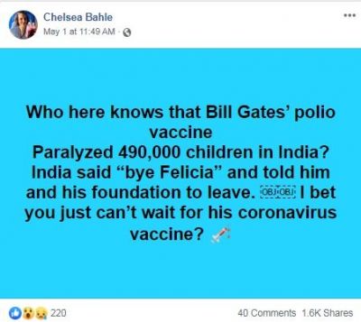 Bill gates polio vaccine