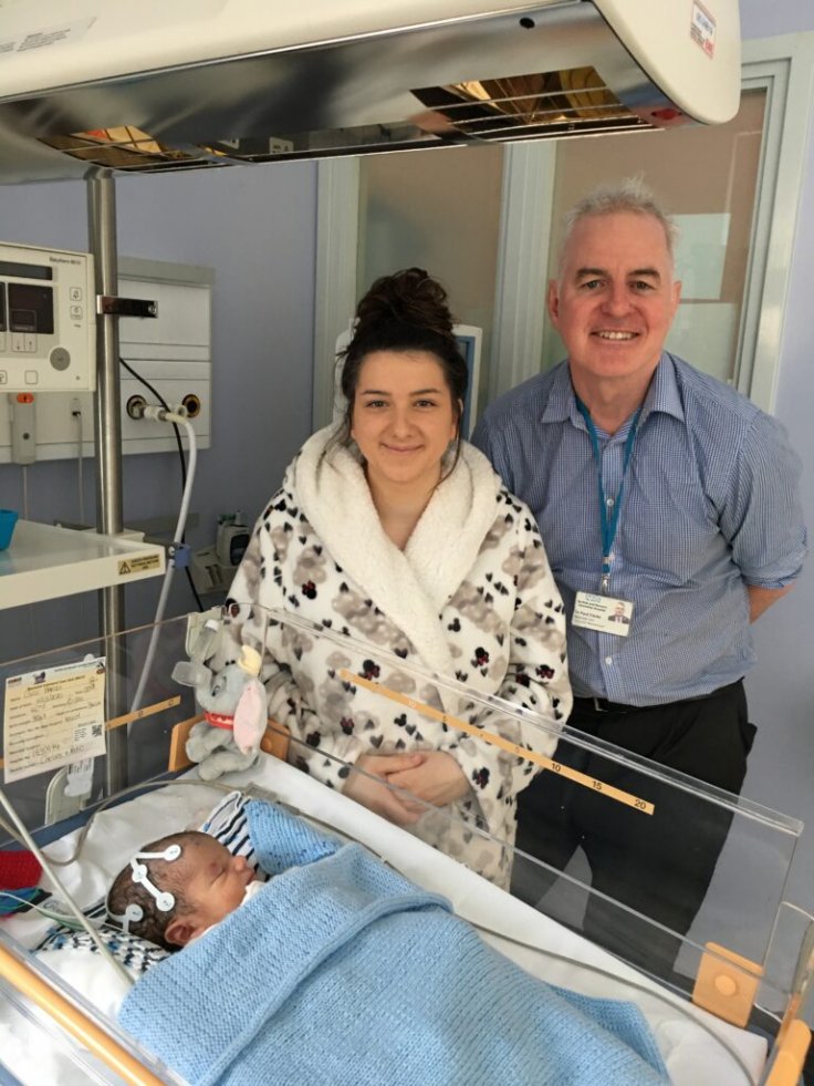 Oscar and Chelsea on NICU with Professor Paul Clarke