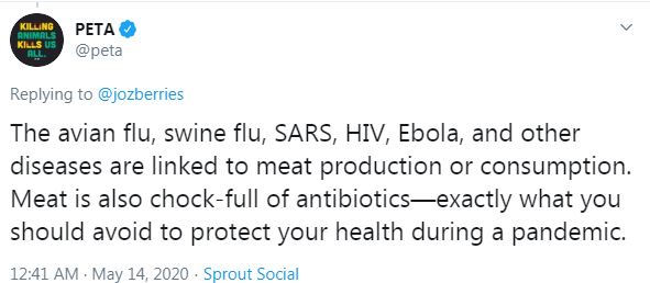 PETA tweet PETA tweet