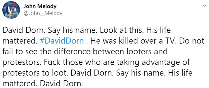 Davin Dorn killed Davin Dorn killed