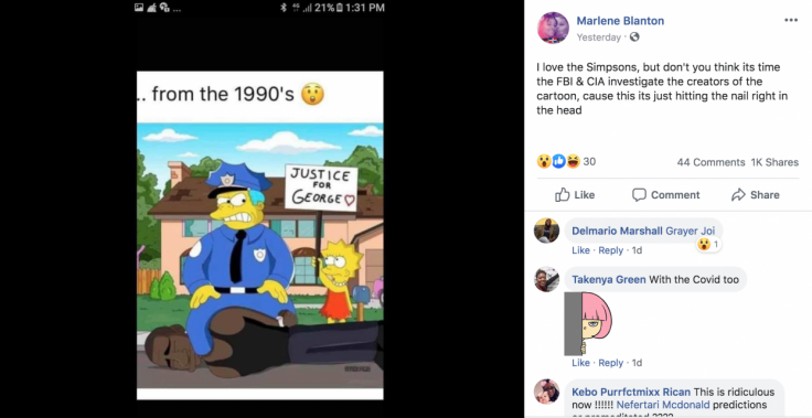 The Simpsons paying homage to George Floyd