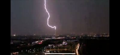 Washington Monument Lightning Strike Washington Monument Lightning Strike