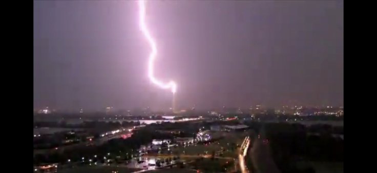 Washington Monument Lightning Strike