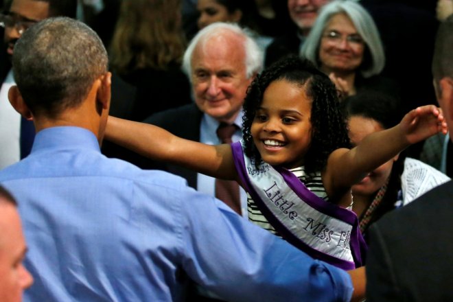 Obama with kids