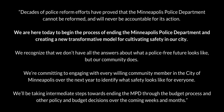 Minneapolis police disbanded