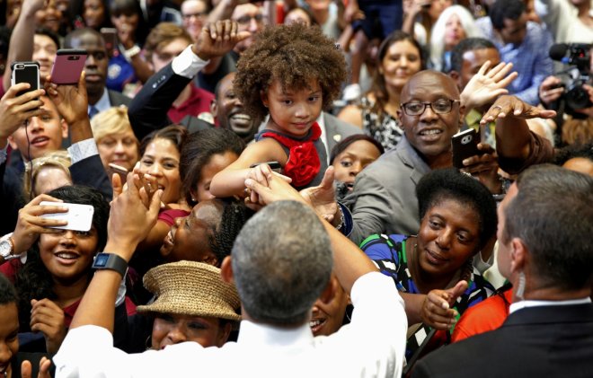 Obama with kids