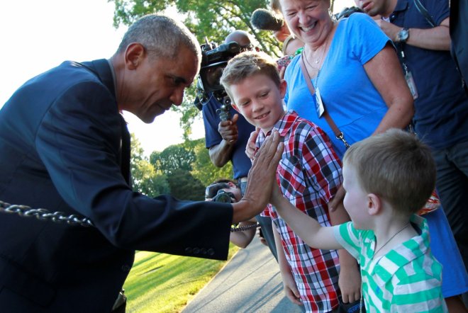 Obama with baby