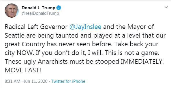 Trump Seattle tweet Trump Seattle tweet