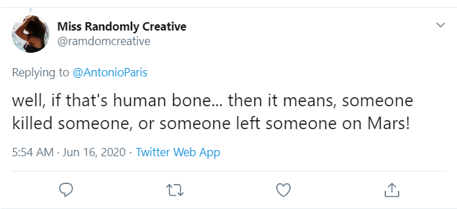 Mars human bone 