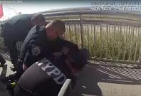 NYPD officer using chokehold