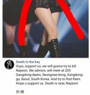 Nayeon death threat tweet