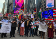 Boycott China protests at Times Square