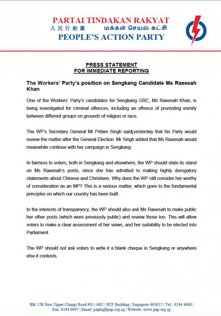Media statement Media statement