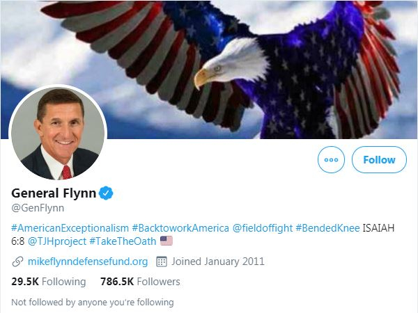 Michael Flynn Twitter bio