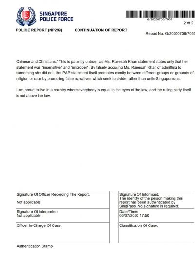 Complaint against PAP Complaint against PAP